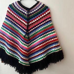 Crochet Rainbow Poncho
